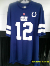 Andrew Luck #12, Indianapolis Colts Blue Jersey, NFL Team Apparel, Size XL