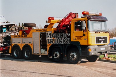 LKW Foto MAN F2000 Abschlepper Deutschland gelb Auto-Service Walter #a8qs
