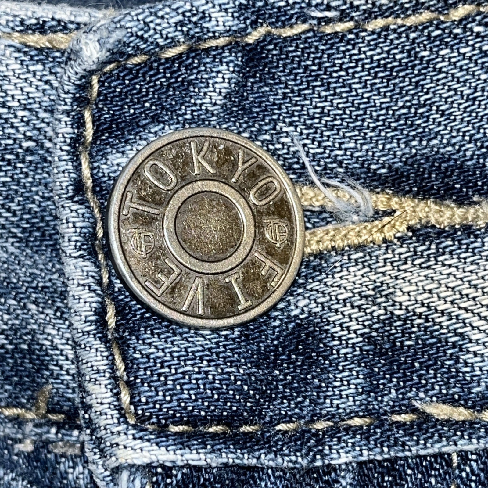 Mens Tokyo Five Respect Slim Fit Jeans Size 34x32 Medium Wash image 2