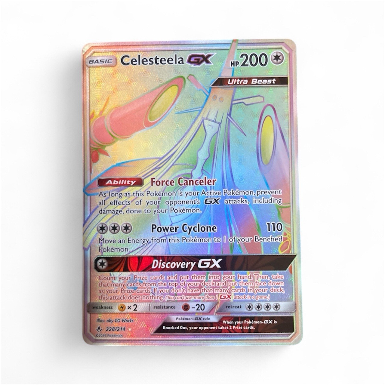 Celesteela GX #228/214 Unbroken Bonds Secret Rare – Near Mint / Light Play