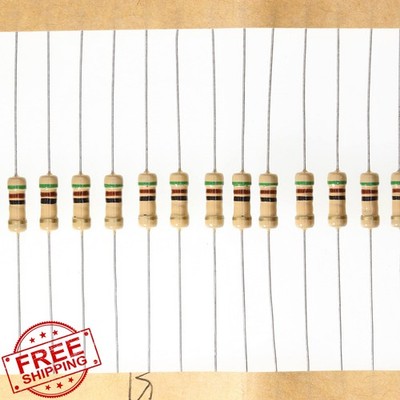 HUABAN 100pc 51 Ohm 0.5W carbon film resistor