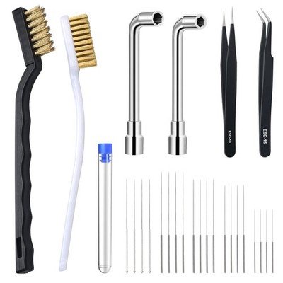 26 Piece 3D Printer Nozzle Wrench Maintenance Kit Cleaning Tools Black Set