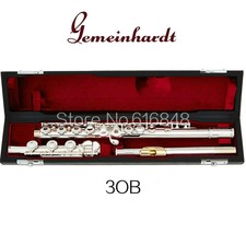 Flute Gemeinhardt 3OB 17 Keys Open Hole Gold Lip Silvering Body C Tune Free Ship