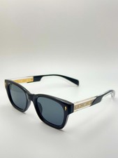 Vintage Square Sunglasses: UV400 Protection, Gold Accent Arms, Acetate Frame