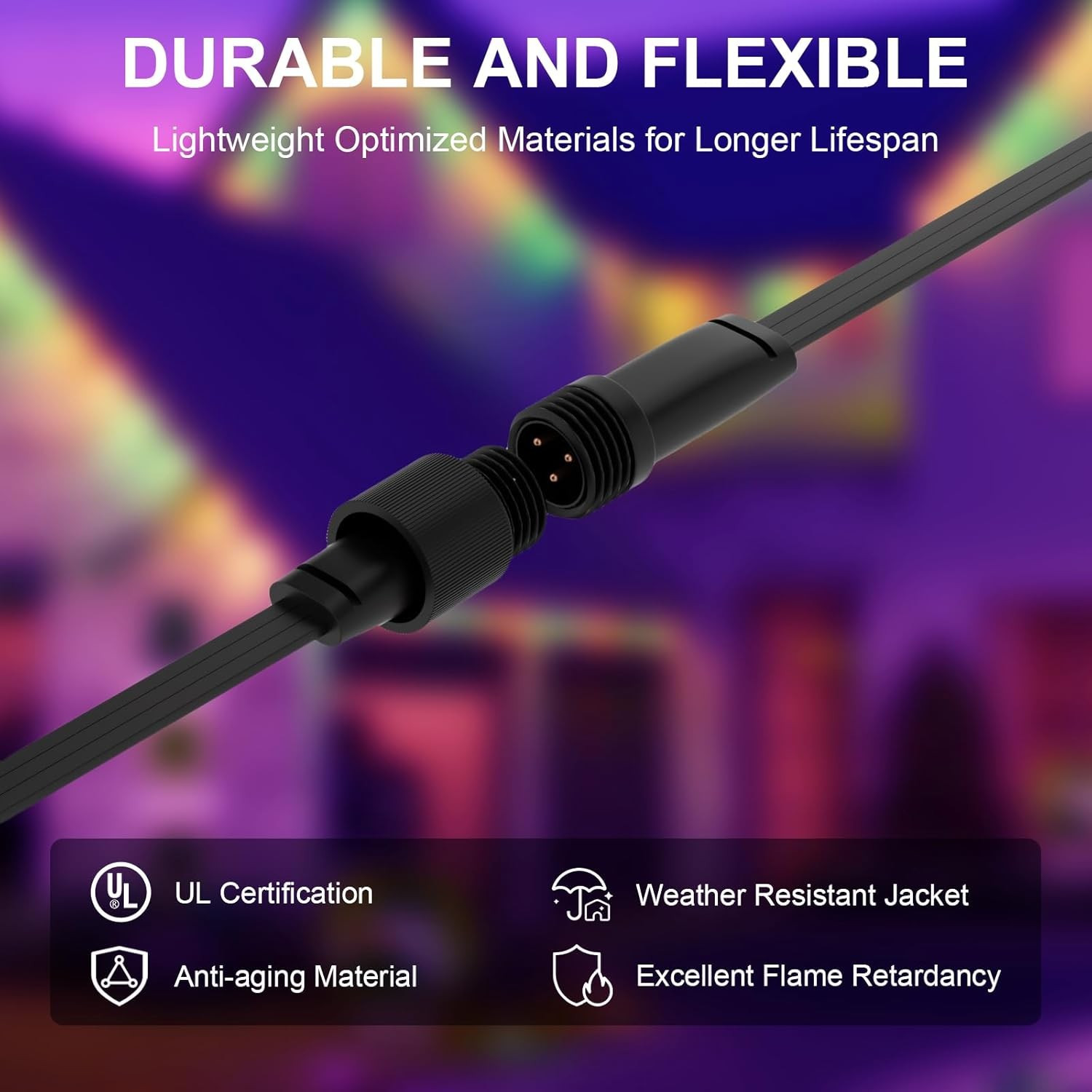 16FT Extension Cable Kit for Govee Permanent Outdoor Lighting,Exten