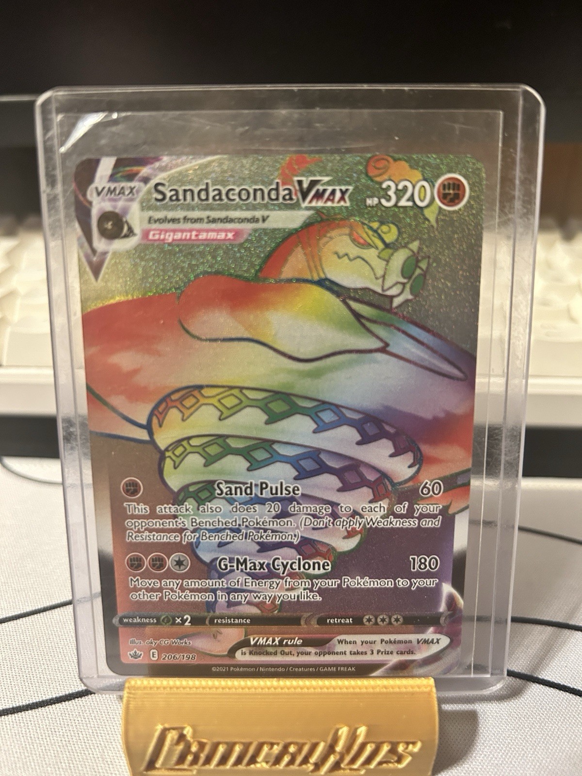 Pokémon Sandaconda VMAX Secret Rare Full Art 206/198 Chilling Reign - NM