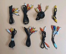 Lot Of 8 Mix AUDIO, VIDEO, RCA, CABLE YELLOW WHITE RED CORD DVD VCR TV CAM