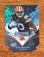 Kellen Winslow Jr. 2008 UD Icons Blue Die Cut 37/80 Cleveland Browns