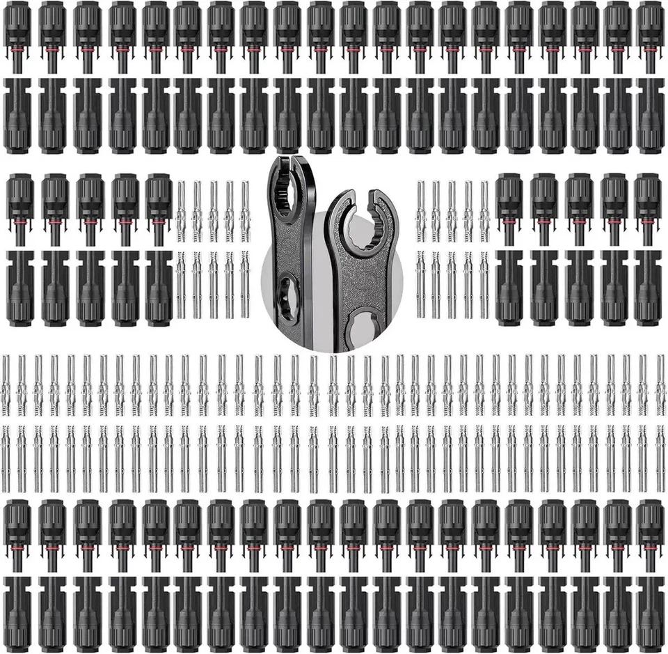 10/20/50/100 Pairs Male Female Solar Cable Connectors For DIY Solar Panel US - Image 2 of 4