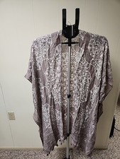 Modena Fringe Wrap Grey New W/O Tags