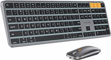 Backlit Bluetooth Keyboard Mouse for Mac Multi-Device Space Gray