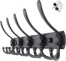 Coat Rack Wall Mount Coat Hooks Wall Mount 5 Tri Hooks for Hanging Coats Wall