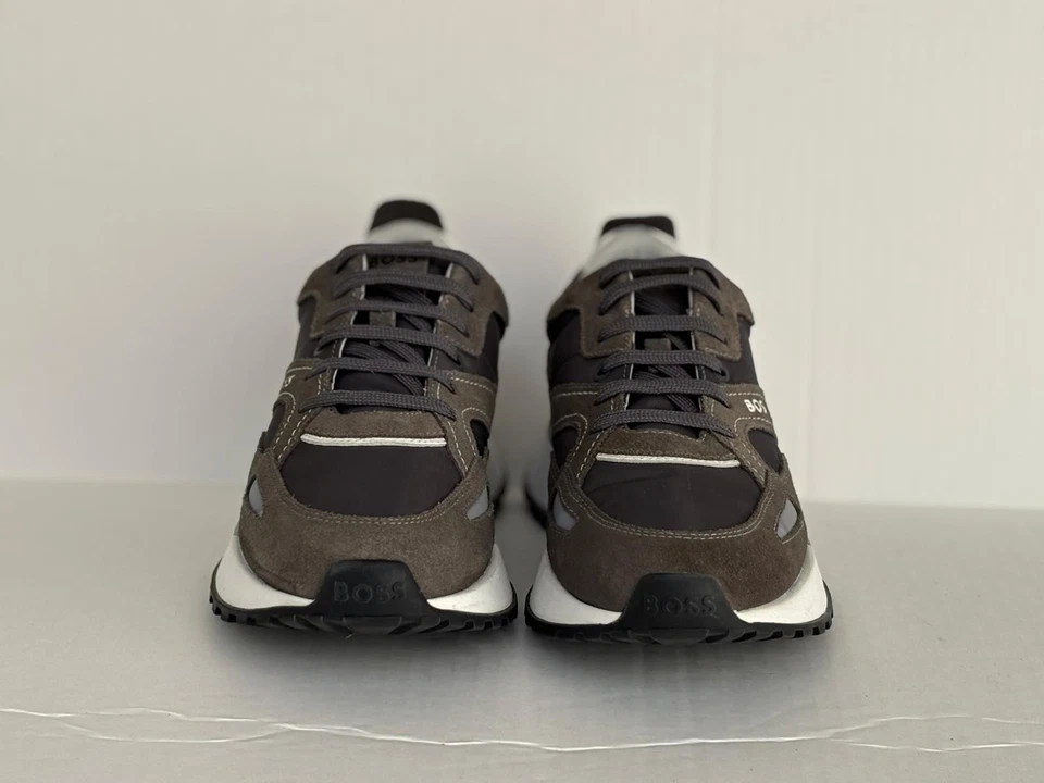Zapatillas para correr Hugo Boss Johan Runn para hombre talla 10/EU 43 gris gamuza malla Foto 4 de 4