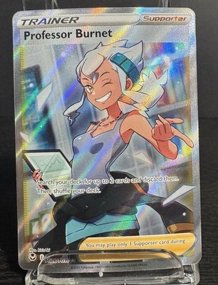 Professor Burnet Pokemon Silver Tempest Trainer Gallery TG26/TG30 Full Art NM