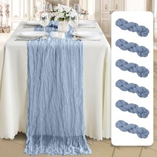 Cheesecloth Table Runner 6 Pack – 35x120 Inch (10ft) Boho Rustic Gauze Cloth ...