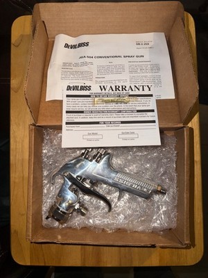 DeVilbiss- JGA 504-765-1.8 hvlp paint spray gun & Devilbiss 1 quart suction cup