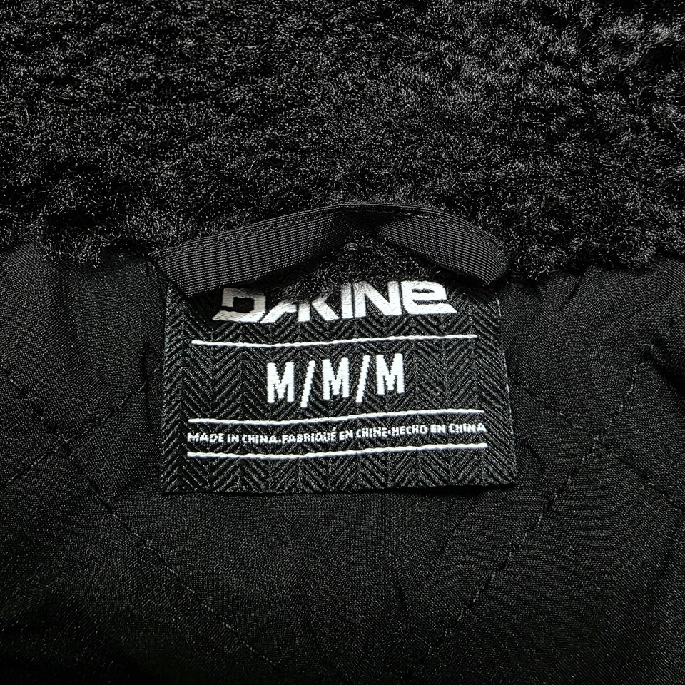 Chaqueta polar Dakine Sherpa para hombre M negra cremallera completa invierno abrigo al aire libre Foto 4 de 4