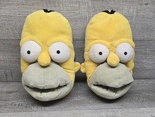 Vintage I Simpson Homer Peluche Giallo Pantofole Uomo Taglia 12-13 ~