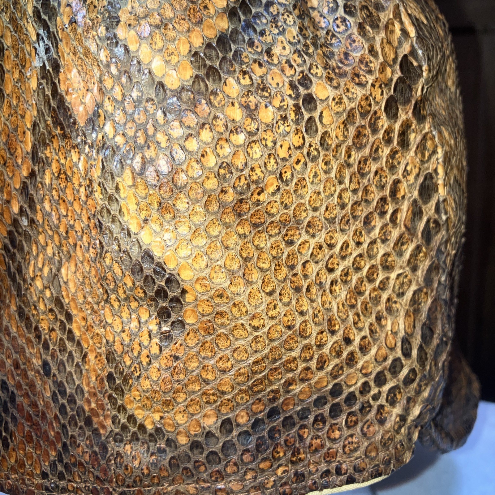 Genuine Python Snakeskin Baseball Cap With Sewn I… - image 6