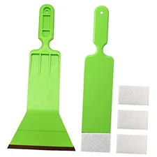  Window Tint Tools Bulldozer Squeegee Kit Wide Mouth & Scrubber Paddle Green