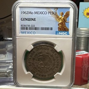 1962 Mo Mexico Peso Silver NGC Genuine