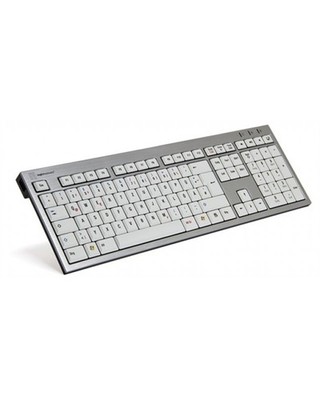 Logickeyboard USB QWERTZ Deutsch Weiß Tastatur Premium German Slim Line PC
