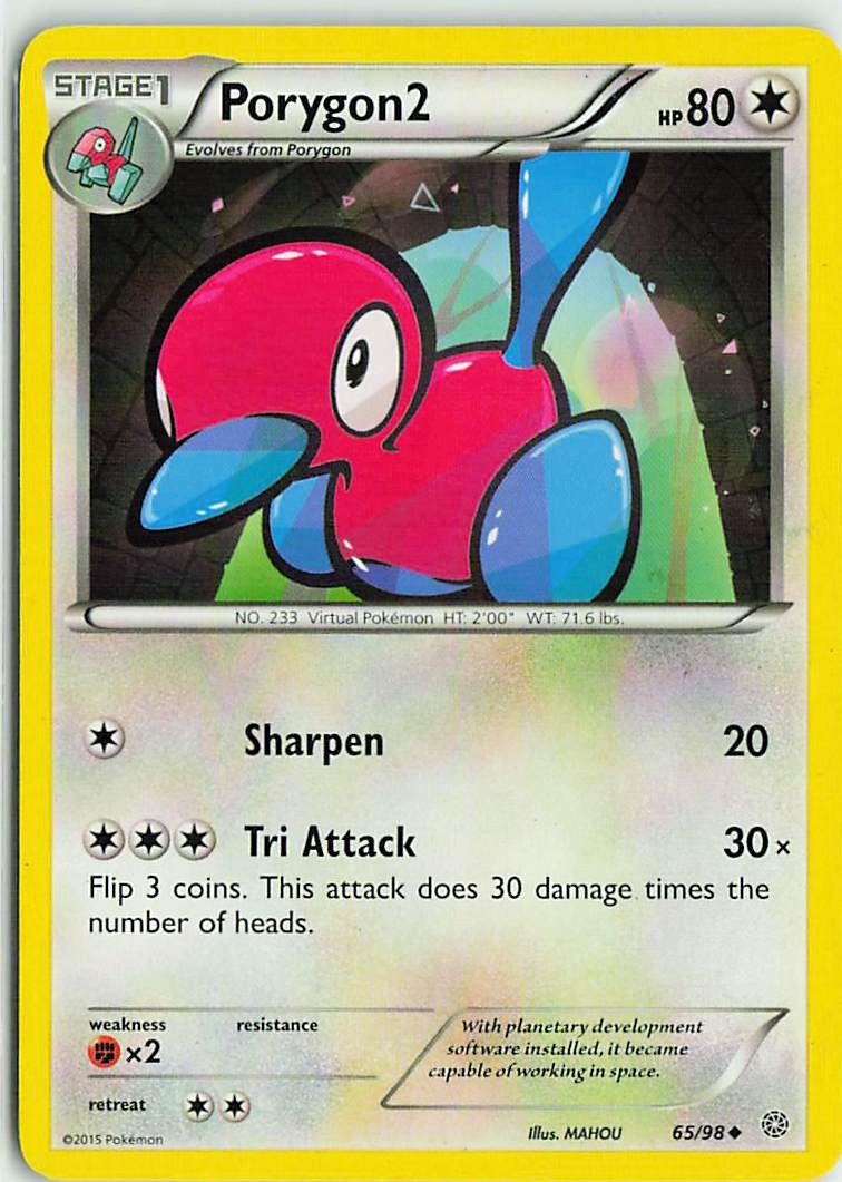 Porygon2 65/98 Uncommon Ancient Origins Pokemon Moderately Played