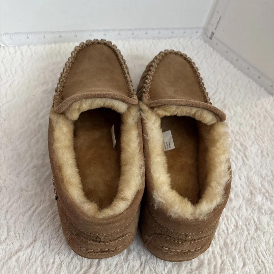 Zapatillas LL Bean Para Hombre Marrón Wicked Good Forradas de Piel de Cordero Veneciano Talla 10 Usadas en Excelente Condición Foto 4 de 4