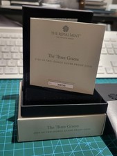 2020 Royal Mint 2oz Three Graces Silver Proof Two Ounce BOX and COA - NO COIN (1
