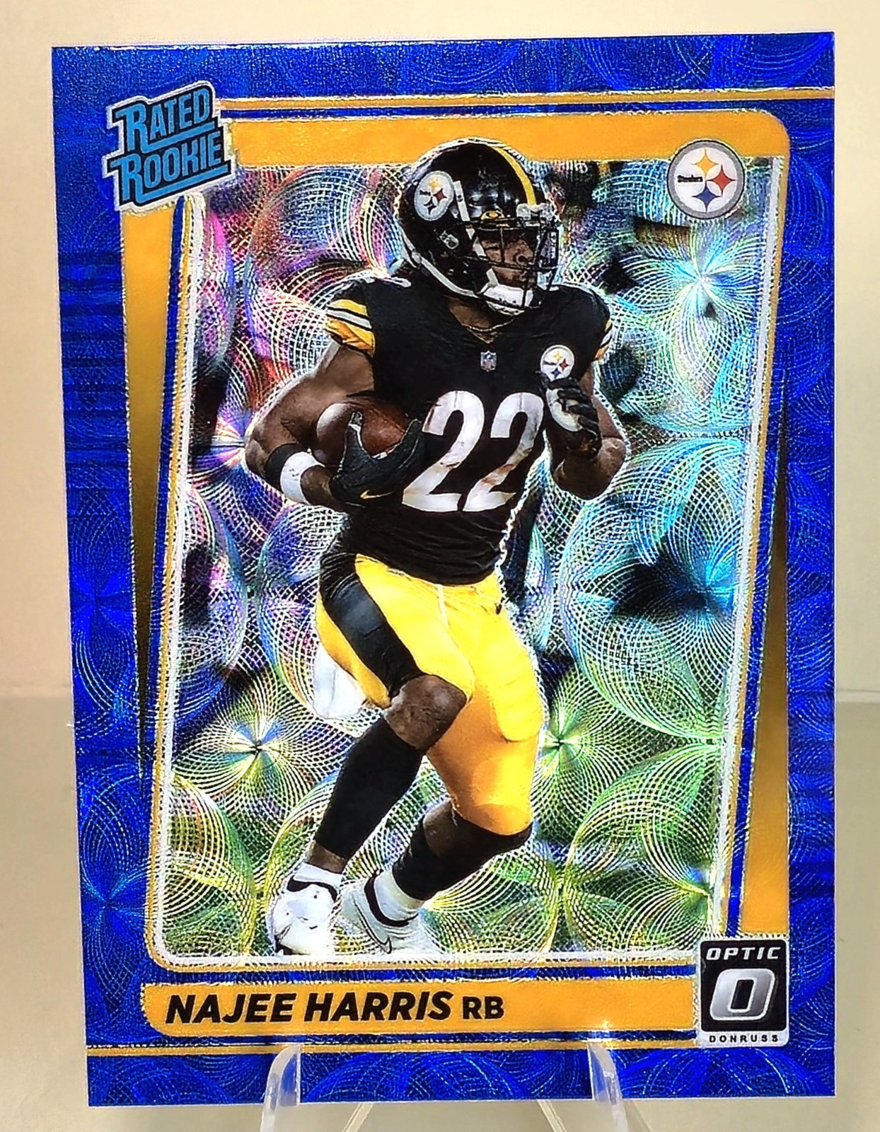 2021 Panini Donruss Optic - Rated Rookie Blue Scope Prizm #213 Najee Harris (RC)