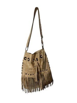 STS Ranchwear Fringe bucket leather bag distressing