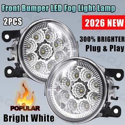 2pcs Fog Lights LED Bumper Driving Lamps White For Lincoln Navigator 2007-2014