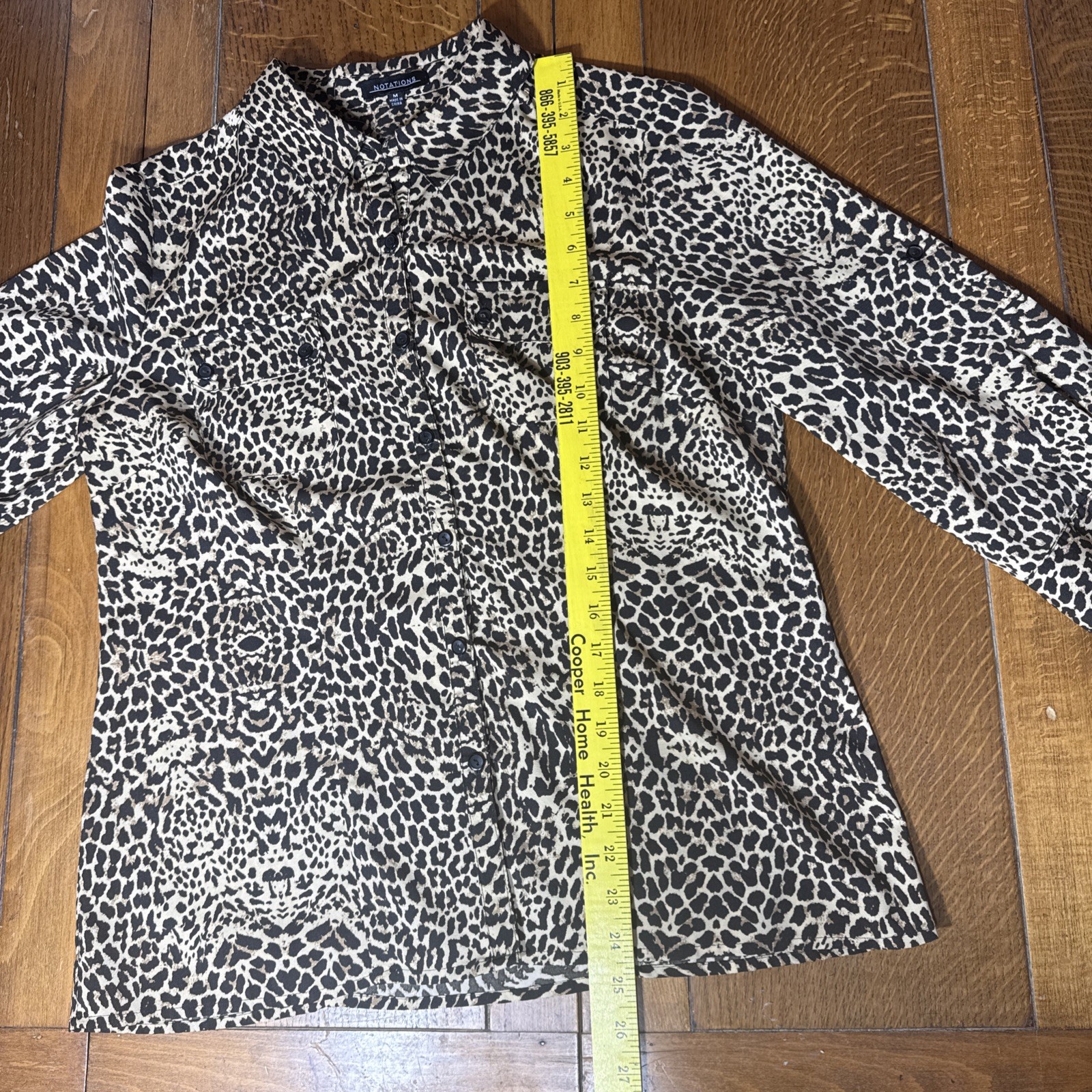 Notation Women’s Button Down Blouse Size Medium C… - image 5