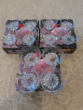 Set of 12 Studio Nova Citadel Clear Glass Ruffled Footed Dessert Dishes Bowls