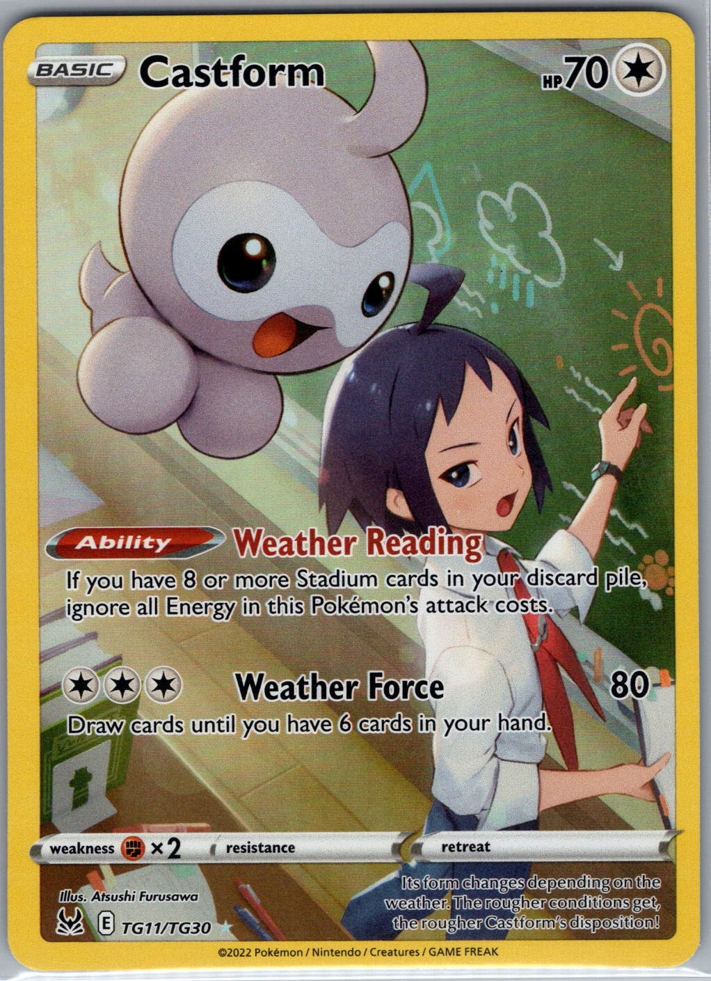 Castform TG11/TG30 SWSH11: Lost Origin Trainer Gallery - Pokemon Card - NM