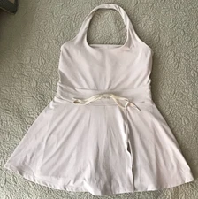 Blogilates Game Set Match Active Halter Dress Cream Size L