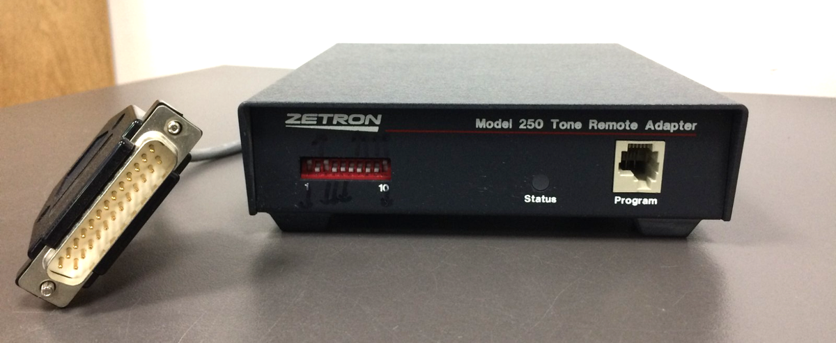 ZETRON 250, PN# 901-9588, Tone Remote Adapter with 25 Pin