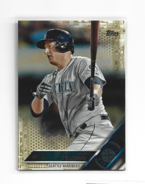Mark Trumbo 2016  Topps Series 1 Gold - #39 - #'rd 0587/2016- Seattle Mariners