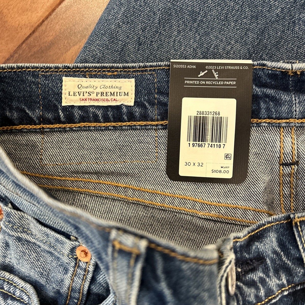 LEVIS 512 SLIM TAPER FIT Patches JEANS MENS SIZE 30X32 SCHOOL
