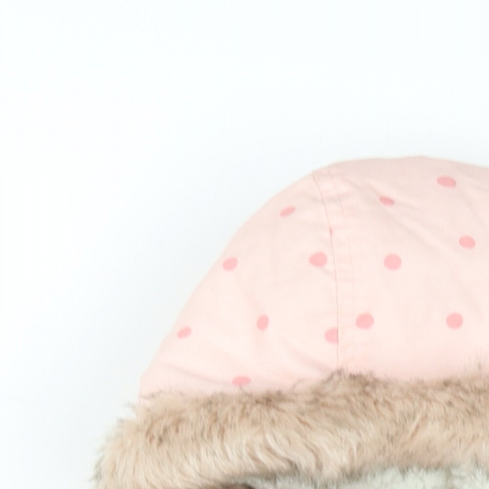 Disney Girls Pink Polka Dot Parka Coat Size 18-24 Months Zip - Minne Mouse