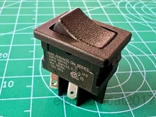 C&K DM-series ON-OFF DPST Power Rocker Switch, 3A @ 125VAC or 30VDC, Panel mount