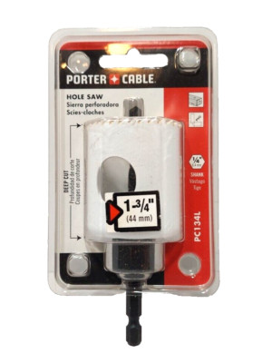 Porter Cable 1 3/4''  Hole Saw With Mandrel PCI34L New in Sealed Package