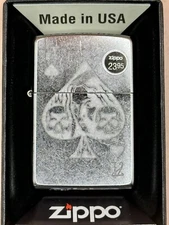 2020 Ace Of Spades Goth Design 49113 Chrome Zippo Lighter NEW