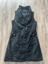 FRANSTYLE sehr extravagante STIEFELWESTE KLEID LAGENLOOK Schwarz Damen 38 40