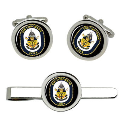 USS Coronado (LCS-4) Manschettenknöpfe Und Krawattennadel Set