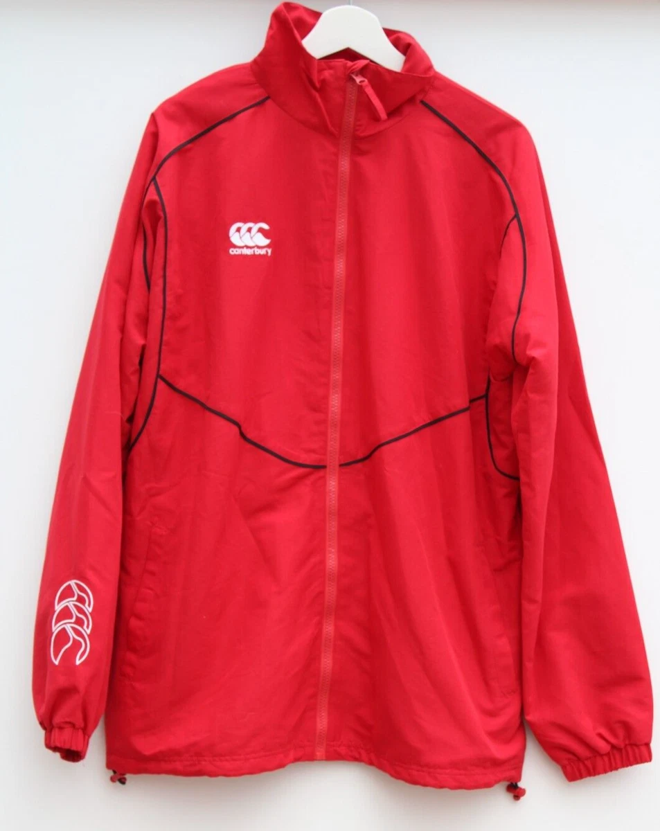 CANTERBURY Rugby Training Jacket Red Full Zip Men s Large L eBay