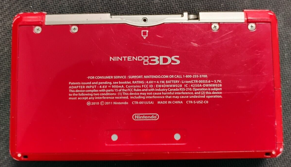 Nintendo 3DS Console Flare Red *No power* For and repair eBay