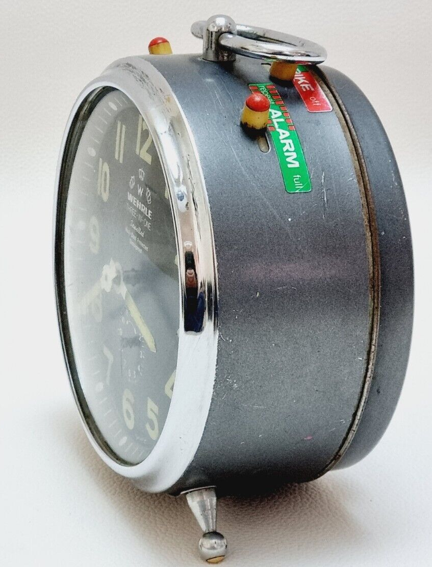 Vintage WEHRLE Three In One Alarm Clock Made In Germany - For