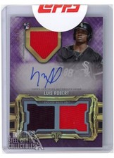 Luis Robert 2020 Topps Triple Threads Amethyst Game-Used Relic Rookie Auto 54/75