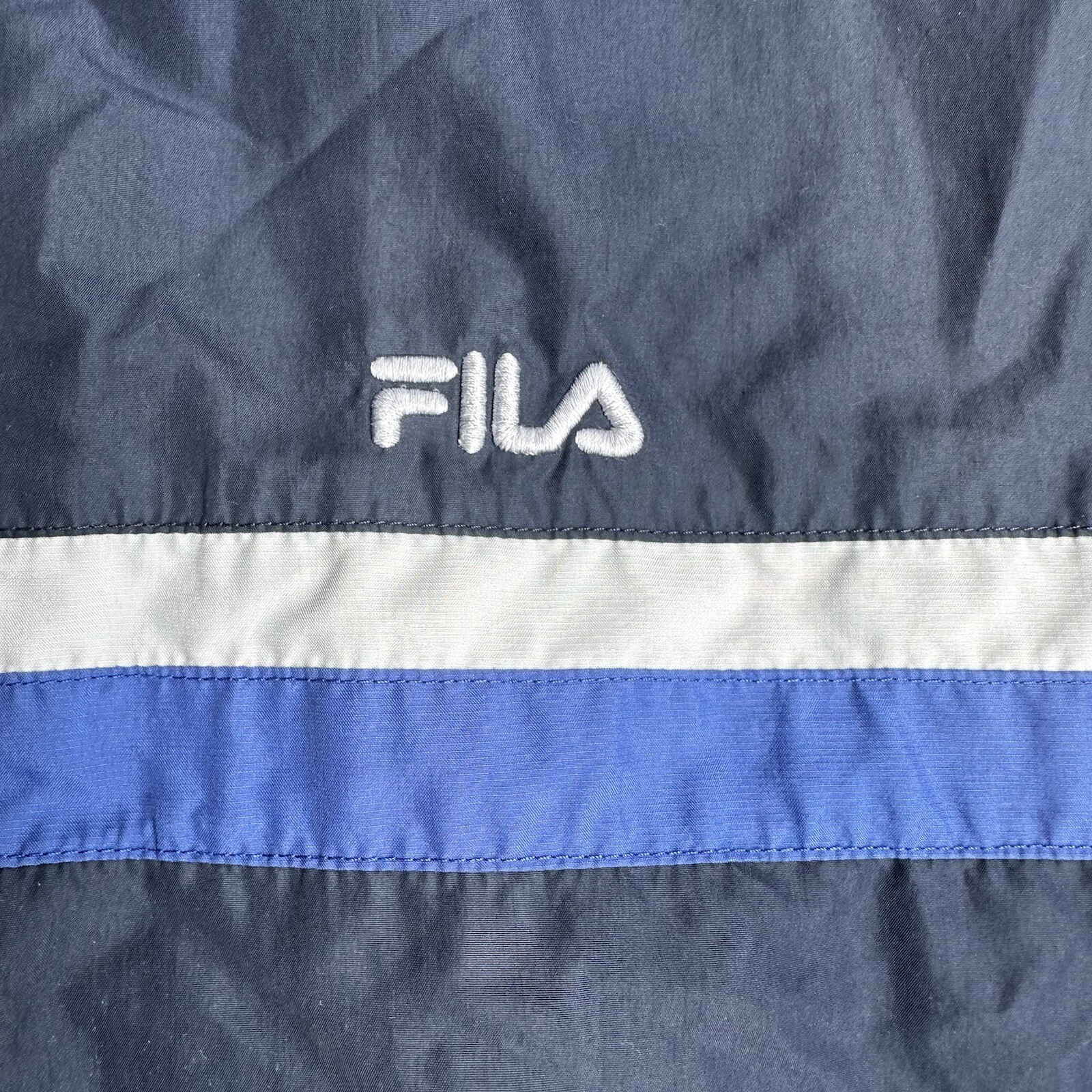 FILA giacca da allenamento uomo retrò taglia 48 giacca sportiva giacca a vento logo 26608 blu